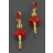 Boucles d'oreilles Rouges strass Pas de deux