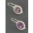 Boucles d'oreilles 'TURQUOISE' petites améthystes