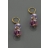 Boucles d'oreilles violet tanzanit Swarovski