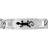 Bracelet acier gourmette gravure salamandre noir