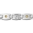 Bracelet acier motif grecque et vis or maille arrondie - 21cm