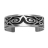 Bracelet acier rigide et ouvert au motif tribal large