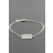 Bracelet chaîne petit biscuit argent