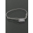 Bracelet Cordon petit beurre strass argent lien gris