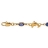 Bracelet dauphins pierres bleues