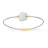 Bracelet jonc nuage or et acier