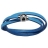 Bracelet lacet cuir turquoise avec fermoir boule acier aimantée