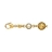 Bracelet perles blanches + boules cage en plaqué or