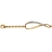 Bracelet plaqué or fantaisie et pierres blanches - 23cm réglable