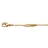 Bracelet plaqué or forme 'Y' baguette