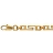 Bracelet plaqué or maille rectangle motif méandres grecques