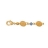 Bracelet rondelles plaqué or pierres bleues