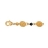 Bracelet rondelles plaqué or pierres noires