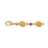 Bracelet rondelles plaqué or pierres roses