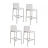 Chaises de bar Butterflies (X4) Couleur Blanc Matière Polyéther