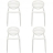 Chaises design White Queen (X4)