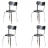 Chaises inox MIROIR (X4) <a title='Tout savoir sur la marque UNE' href='http://cadeau.familyby.com/post/13450813402/la-marque-une-un-maquillage-naturellement-bio-et-beau' style='text-decoration:none; color:#333' target='_blank'><strong>UNE</strong></a> EXCLU ATYLIA Couleur Autres Matière Acier