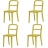 Chaises métal LOFT (X4) Couleur Jaune Matière Métal