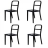 Chaises métal LOFT (X4) Couleur Noir Matière Métal