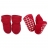Chaussons bébé anti-dérapants laine - Rouge 4 - 8 mois (8 cm environ)