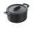 COCOTTE RONDE NOIR EFFET FONTE 20CL AVEC COUVERCLE BELLE CUISINE