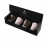 COFFRET CADEAU NOIR GOBELETS ESPRESSO FROISSE 8CL 2 CHOCOLATS SATINE/2 ROSES