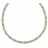 Collier acier bicolore motif diagonale