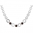 Collier acier et brun femme