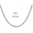 Collier acier maille ondulée 43cm + 4.5cm acier
