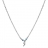 Collier argent dauphin et 2 pierres bleues clair réglable 35+5cm