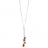 Collier argent double fils ambre véritable