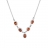 Collier argent et ambre véritable cinq cabochons