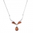 Collier argent et ambre véritable forme cabochon 'ailé'