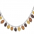 Collier argent pampilles ambre naturel multicolor