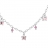 Collier argent pampilles papillons roses et zirconias roses régl