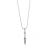 Collier argent plume et boule réglable 40+5cm