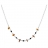 Collier argent réglable navettes noires et ambre véritable