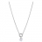 Collier argent rhodié cercle et coeur nacre