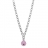 Collier argent rhodié enfant tete de lion rose - 40cm réglable 3