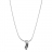 Collier argent rhodie et diamant 43+3cm