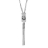 Collier argent rhodié forme 'Y' 2 fils motif soleil 42cm