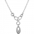 Collier argent rhodié moderne