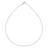 Collier argent rhodié omega ronde 1,00mm mousqueton 42cm
