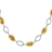 Collier bicolore maille ovale alternée pleine et cerclée