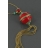 Collier CALANQUES boule rouge