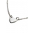 Collier coeur argent massif