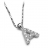 Collier en argent rhodié avec pendentif initiale A