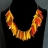 Collier Flamme Jaune Orange Rouge