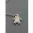 Collier ginger bread man en argent