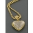 Collier mini coeur paillettes